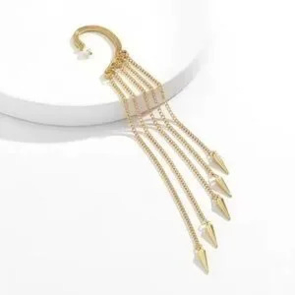 Elegant Gold Tassel Earrings